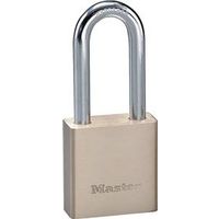 Master Lock Padlock, Keyed Different, 5/16" Dia Steel Shackle, Brass Body, 1-3/4" Wide (576DLHPF)