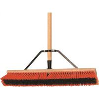 Simple Spaces 93110 Push Broom, 24" Sweep Face, 3" Trim, Polypropylene Bristle, 60" Length