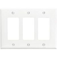 Wall Plate 3 Gang Decor Mid White 3G Nyl Wall Plate
