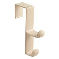 iDesign Door Hook, 2-Hook, White, 3" L x 1" W x 4.5" H, Plastic (16101)