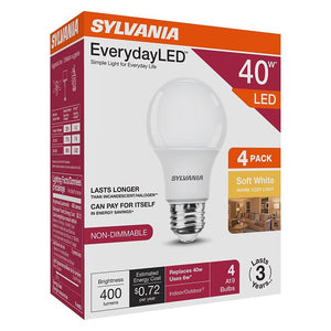 Sylvania LED Light Bulb A19 Lamp Soft White 4 (42012)