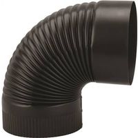 Imperial 90-Degree Stove Pipe Elbow, 6 in, 24 Gauge Steel, Black (BM0023)