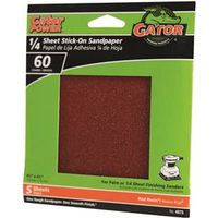 Gator Sanding Sheet, 4.5" x 4.5", Coarse 60 Grit, Aluminum Oxide Abrasive