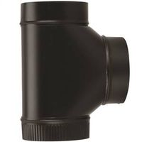 Imperial Assembled Tee, 6 in, 24 ga Thick Wall, Steel, Black Matte