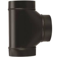 Imperial Assembled Tee, 8", 24 ga Thick Wall, Steel, Black Matte (BM0085)