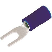 Gardner Bender 20-113 Spade Terminal, 600V, 16-14 AWG Wire, #4 to 6 Stud, Blue Vinyl Insulation