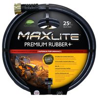 Swan SGC58025 Garden Hose, 25 Ft L, Black Rubber, 5/8 In X 2
