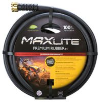Swan SGC58100 Garden Hose, 100 ft L, Black, Rubber, 5/8 In x 1 In