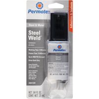 Permatex 84109 Epoxy, Gray, Liquid, 0.84 oz Syringe Weld Steel 25ml