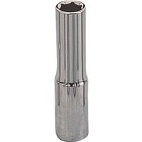 Vulcan MT6507032 Drive Socket, 15 mm Socket, 3/8 in Drive, 6-Point, Chrome Vanadium Steel, Chrome