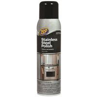 Zep Stainless Steel Cleaner, 14 oz Aerosol Can, Amber Gas