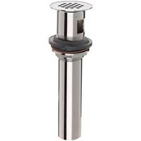 Plumb Pak PP856-80PC Lavatory Plug with Grid Strainer, Cast Brass, Chrome, Pop-Out