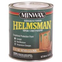 Minwax Spar Varnish, Semi-Gloss, Clear, Liquid, 1 Qt Can