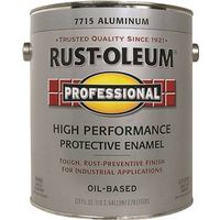 Rust-Oleum 7715402 Enamel Paint, Gloss, Aluminum, 1 Gal, Covers 230 to 390 Sq-Ft/Gal