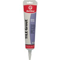 Red Devil 0425 Tile Grout, White, 5.5 oz Squeeze Tube, 5.5OZ PreMix Tile Grout