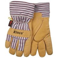 Kinco 1927-Y Protective Gloves with Safety Cuff and Wing Thumb, Blue/Gray/Yellow