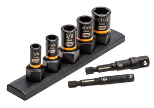 GearWrench Bolt Biter Series Socket Set, Chrome Molybdenum Alloy, Black Oxide (83911)