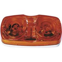 PM V138A Marker Light, Rectangular, 4 in W, 2 in H, 12 V, Incandescent Lamp, Amber Lens, Surface