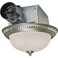 Air King Exhaust Fan, 1.6 A, 120 V, 70 CFM, 4 Sones, Fluorescent Lamp, 4 in Duct (DRLC702)