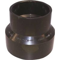 Canplas Reducing Pipe Coupling, 2" x 1-1/2", Hub, ABS, Black, Schedule 40