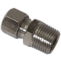 Plumb Pak PP72PCLF Straight Adapter, 3/8 in, FIP x Compression, Brass, Chrome Connector