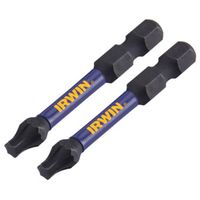 Irwin IWAF32TX252 Power Bit, T25 Drive, 1/4 in Hex Shank, 2 in L, Steel T25x2" Impact Bit