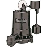 Flotec Professional Series Sump Pump, 1-Phase, 0.5 HP, 115V, 6A, 22 ft Max Head, 1020 GPH
