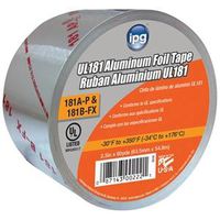 IPG 5010-B Foil Tape with Liner, 60 yd L, 2-1/2 in W, Aluminum Backing