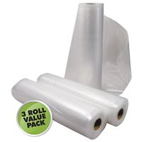 Weston 30-0202-W Vacuum Seal Bag Roll, 11in x 18ft, Clear, 3 Pack, 3 Mil