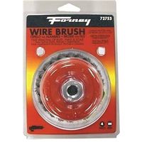 Forney 72753 Wire Cup Brush, 4" Dia, 5/8-11 Arbor, 0.02" Dia Carbon Steel Bristle