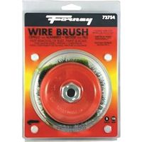 Forney 72754 Wire Cup Brush, 5" Dia, 5/8-11 Arbor, 0.014" Dia Bristle, Carbon Steel Bristle
