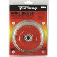 Forney 72756 Wire Cup Brush, 6" Diameter, 5/8-11 Arbor, 0.02" Carbon Steel Bristle