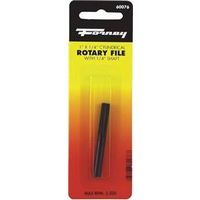 Forney 60076 Cylindrical Rotary File Flat Top, 1/4 in Dia Cutting, 1/4 in Dia Shank, Steel