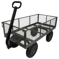 Landscapers Select TC4205EG Garden Cart, 1200 lb, Steel Deck, 4-Wheel, 13 in Pneumatic Wheels