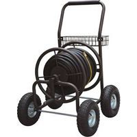 Landscapers Select TC4719A Hose Reel Cart, 250 ft L Hose, Manual Crank, Steel