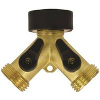 Gilmour Two-Way Connector, MGHT, Brass, Bronze Full BRS Manifold