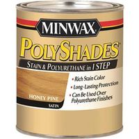 Minwax Waterbased Polyurethane Stain, Satin, Honey Pine, 1 qt Can