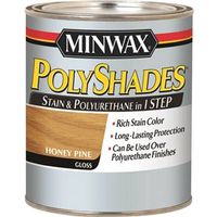 Minwax Waterbased Polyurethane Stain, Gloss, Honey Pine, 1 Qt Can