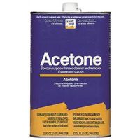 Klean Strip QAC18 Acetone Thinner, Clear Liquid, Sweet Pungent, 1 Qt Can