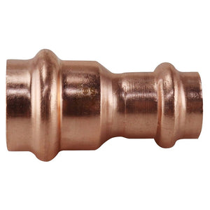 Apollo Coupling with Stop, 3/4 x 1/2 in, Press Fit, Copper, 300 psi Pressure (XPRC3412)