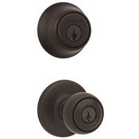 Kwikset 690P 11PCP Deadbolt Security Set, Polo Design Knob Handle, Venetian Bronze, Grade 3