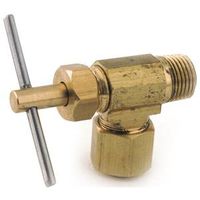 Anderson Metals Straight Needle Shut-Off Valve, 1/4" x 1/8" Compression x MIP
