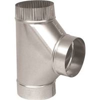 Imperial Tee, 8", 26 Gauge, Galvanized Steel