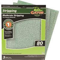 Gator 7261 Sanding Sheet, 11 in L x 9 in W, 80 Grit, Aluminum Oxide Abrasive, 3PK