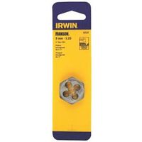 Irwin 9739 Metric Die, M10-1.25 Thread, Fine Thread, Right Hand Thread, HCS 10mm x 1.25
