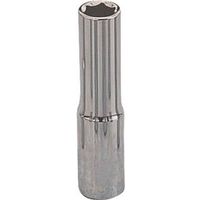 Vulcan MT6487808 Drive Socket, 10 mm, 1/4 in Drive, 6-Point, Chrome Vanadium Steel