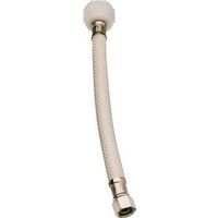 Plumb Pak EZ Series Toilet Supply Tube, 9 in L, 3/8 in Inlet, 7/8 in Outlet