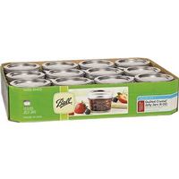 Ball Quilted Crystal Series Mason Jar, 4 oz Capacity, Glass, 12 Pack