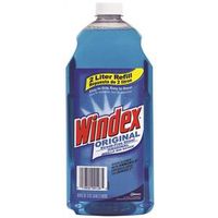 Windex 00128 Glass Cleaner, 2 L Bottle, Liquid, Floral, Blue, 67.6 oz Refill