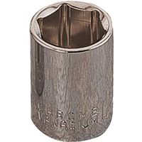 Vulcan MT6484208 Drive Socket, 3/8 in, 1/4 in Drive, 6-Point, Chrome Vanadium Steel